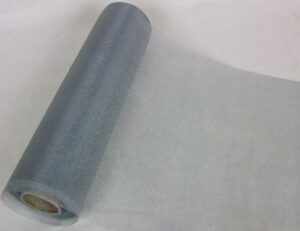 Organza Sheer Roll 29cm x 25mtr Silver-0