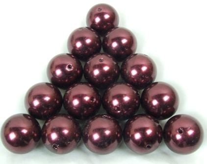 Large Pearl App 25mm In Acetate Box x 27pcs Burgundy-0