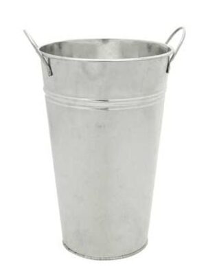 Large 30 x 17cm Galvanised Vase-0