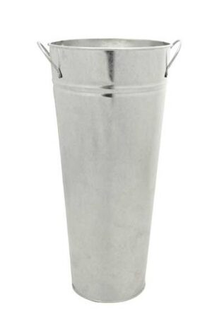 X-Large 38 x 17cm Galvanised Vase-0