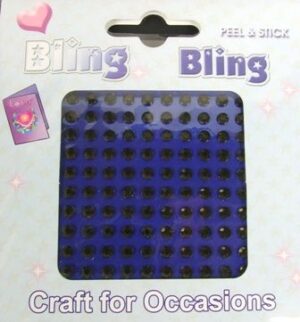 4mm Bling Bling Stick On Diamantes Black x 100-0