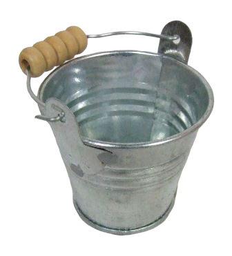 5.5cm Galvanised Zinc Bucket-0