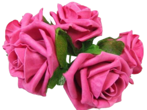Foam Colourfast Cottage Rose x 6 Hot Pink-0