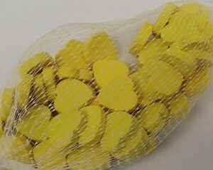 Wooden Hearts 2cm x 50pcs Yellow-0