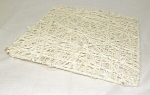 Plate Square Browny 30cm Bleached-0