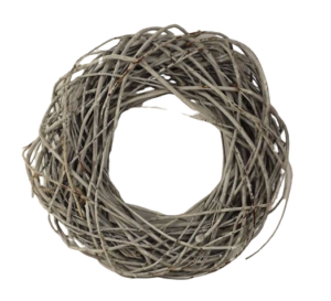 Wreath Willow 60cm Stone Washed White-0