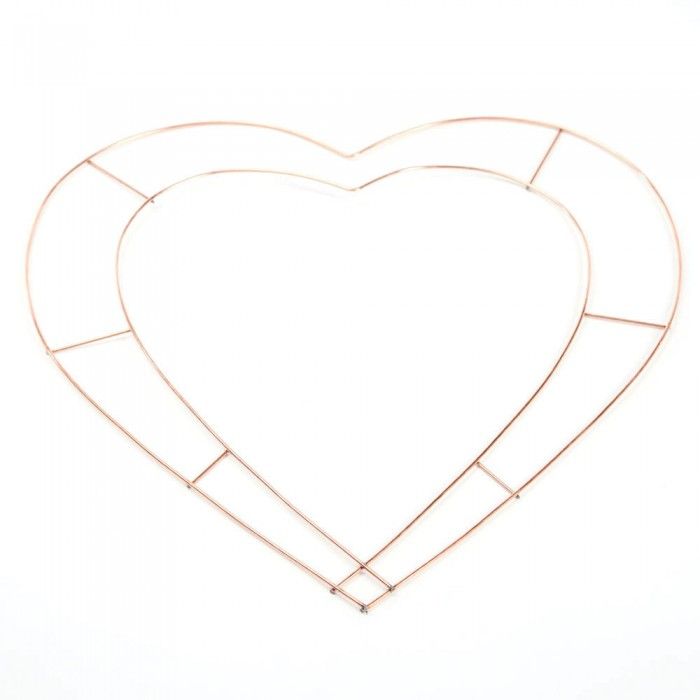 18" Wire Open Heart x 20pcs-0