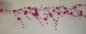 Fuchsia Pearl Bead Garland 2mtr-0