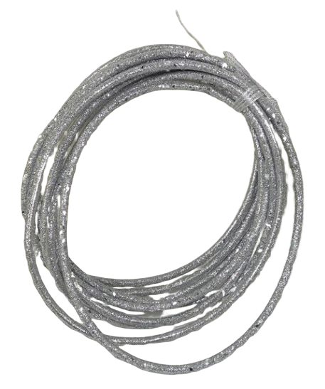 180cm Glittered Rope Silver-0