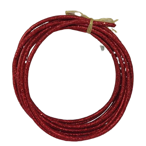 180cm Glittered Rope Red-0