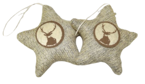 pb. 2 fabric stars beige 9 cm-0