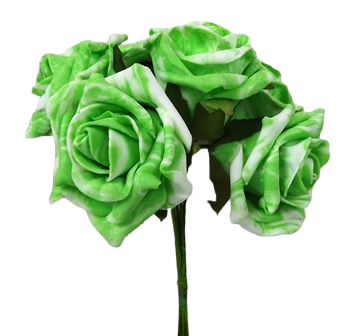 Colourfast Marble Rose x6 heads Vibrant Lime-0