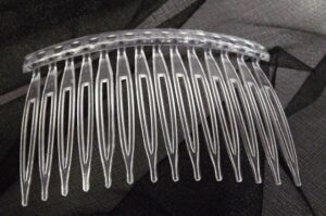 Chelsea Hair Comb - Clear (7cm Wide 12 pieces per pk)-0