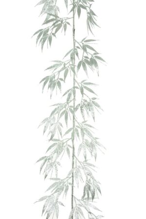 Slender Leaf Garland 180cm Silver-0