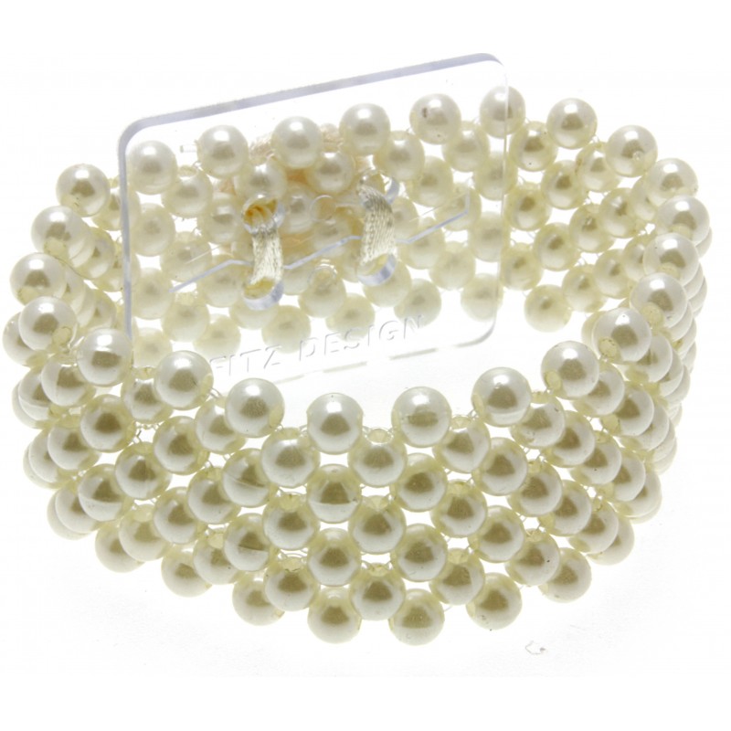 Narrow Classic Cream Corsage Bracelet-0