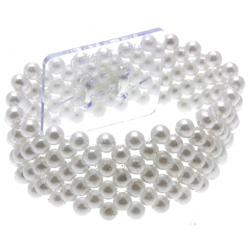 Narrow Classic White Corsage Bracelet-0