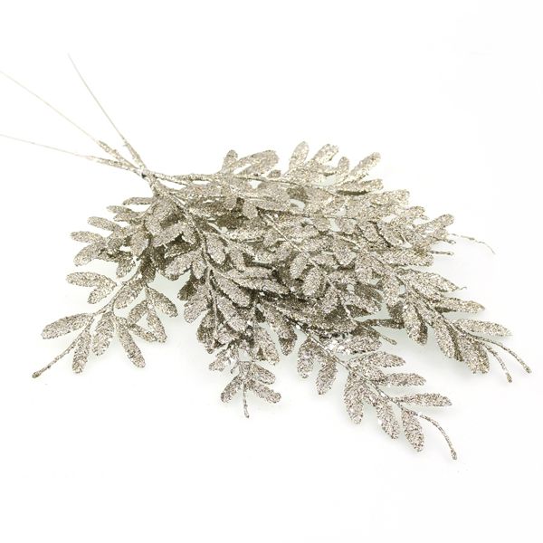 40cm Berberis Spray Glittered Champagne-0