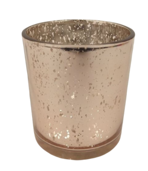 Glass Medium Rose Quartz Candle Holder 7 x 9cm-0