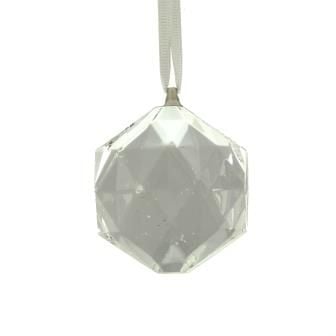 6cm Hanging Crystal Hexagon Clear-0