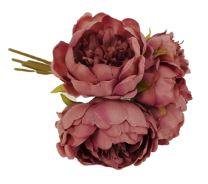 28cm Puce Peony Posy-0