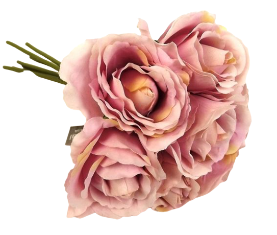 26cm Lilac Open Rose Bouquet-0