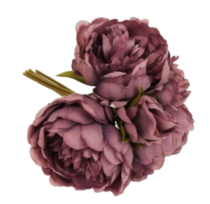 28cm Mauve Peony Posy x 5 Heads-0