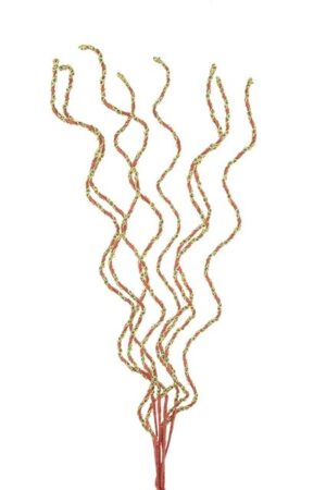 Jewelled Curly Stem Bundle 90cm Red-0