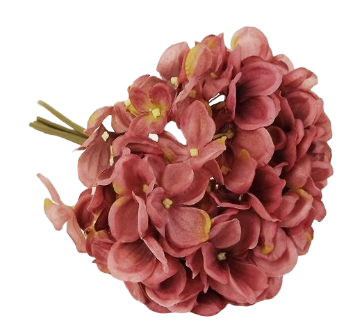 28cm Hydrangea Posy Puce