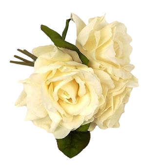 24cm Light Peach Open Rose Posy-0