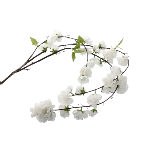 Large Cherry Blossom Spray White 95cm-0