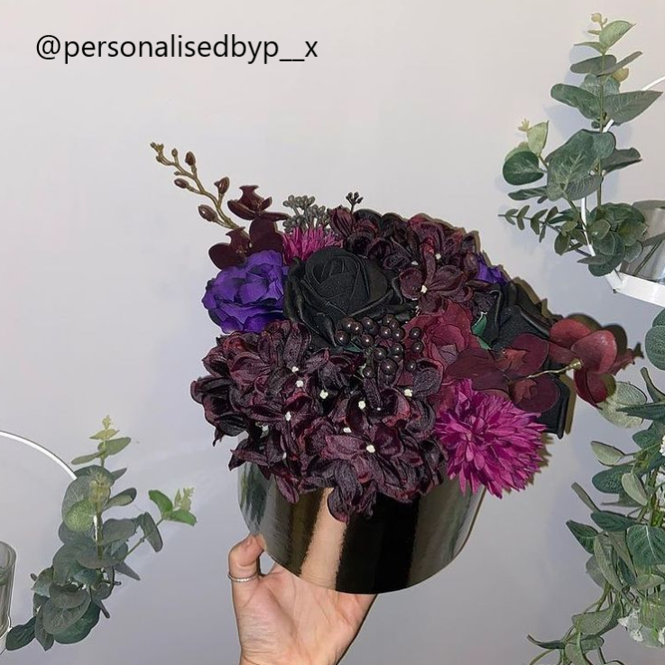 26cm Purple Open Hand Tied Bouquet-21850