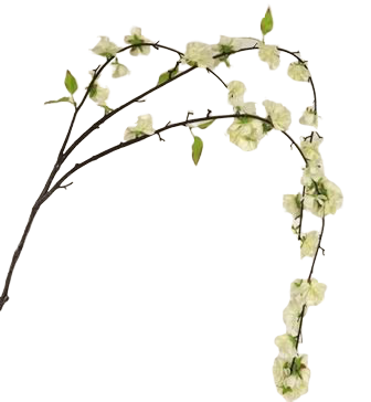 Large Cherry Blossom Spray 95cm Cream-0
