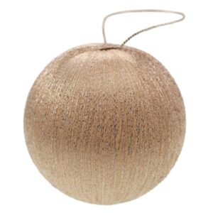 8cm Spun Metallic Bauble Champagne-0