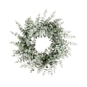 Snowy Spiral Eucalyptus Wreath-0