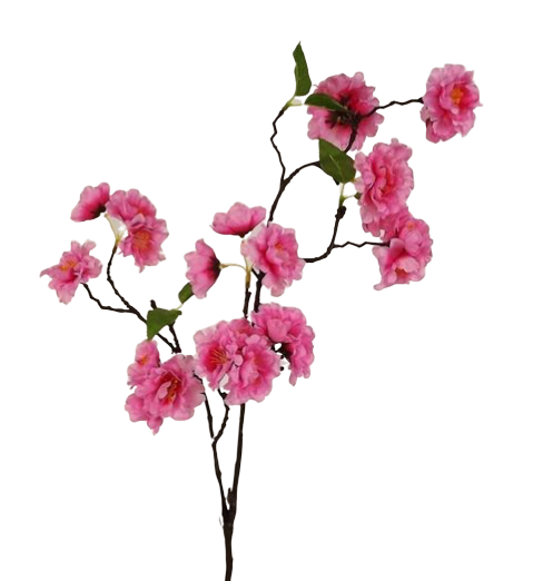 Small Cherry Blossom Spray Dark Pink 75cm-0