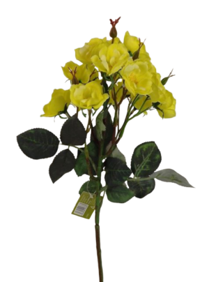 51cm Wild Rose Spray Yellow-0