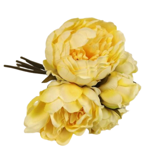 28cm Yellow Peony Posy-0