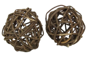 Wicker Ball Natural Rustic 8cm x 6