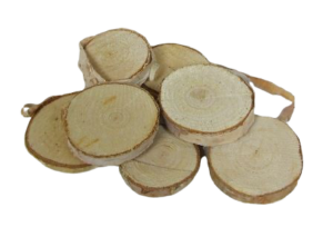 Birch Woodslices Round x 92 pcs 2.5 - 4.5cm Diameter