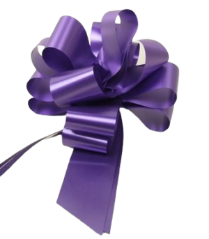 50mm Pull Bows Purple x 20pcs-0