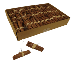 8cm Cinnamon x 4 W/Raffia On Wire x 50pcs-0