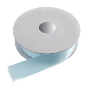 25mm x 20mtr Double Faced Satin Light Blue-0