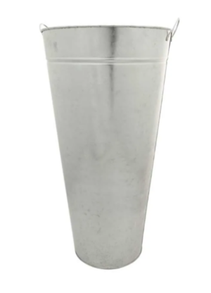 60 x 20 x 32cm Galvanised Vase W/Ears-0