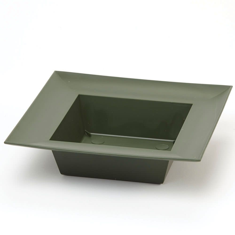Square Design Bowl Dark Green-0