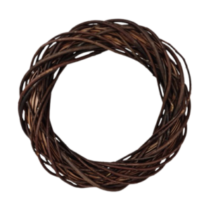 40cm Thick Willow Wreath - Natural (40cm diameter)-0