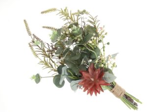 Mixed Foliage Bouquet with Eucalyptus and Succulents - Green-0