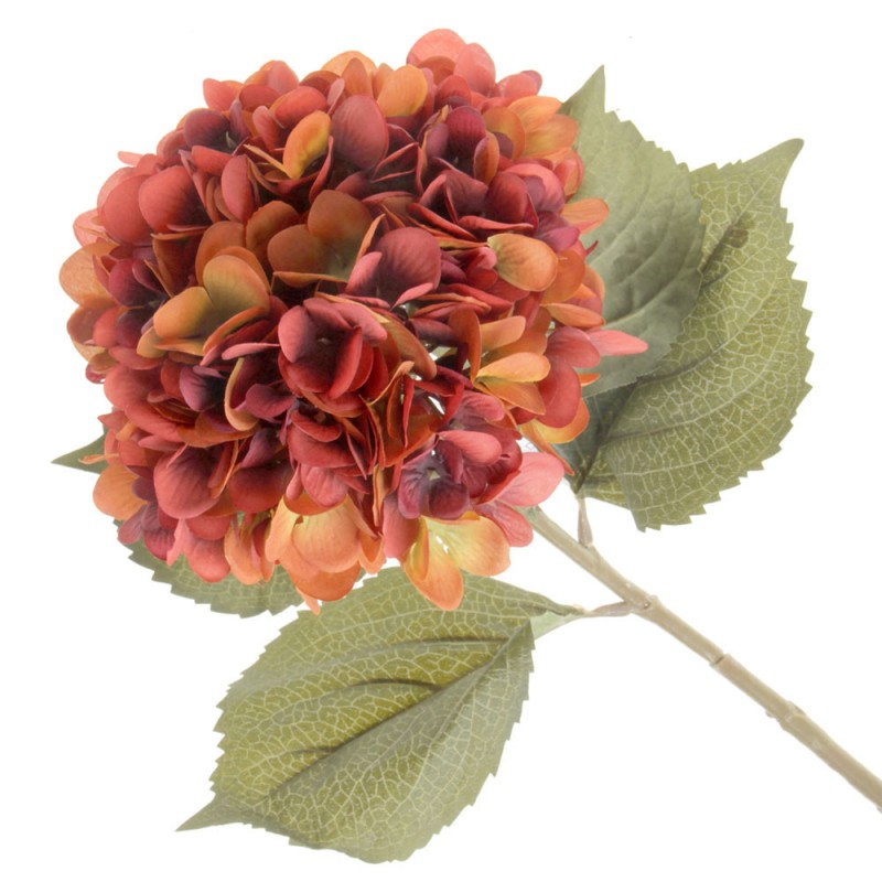 Single Hydrangea - Burnt Orange (19cm diameter, 82cm long)-0
