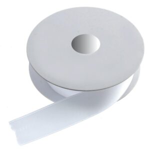 Double Face Satin 38mm x 20mtr White-0