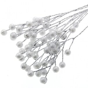 Bead Bunch 6mm White x 12 Stems-0