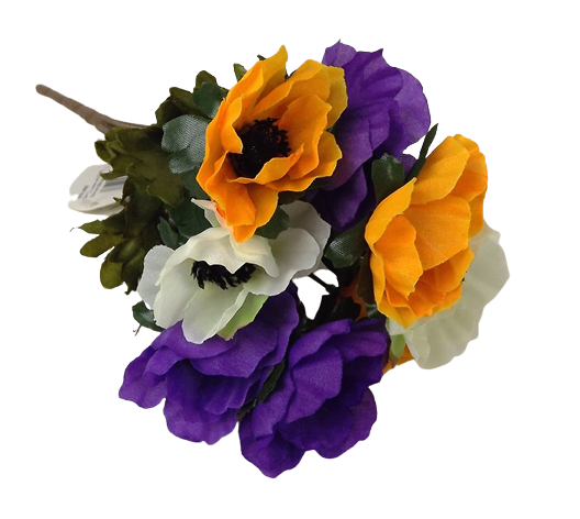 Anemone Bush - Purple/Yellow/White 27cm-0